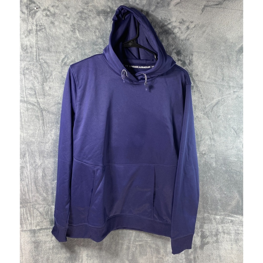 Under Armour Hoodie Mens Large Blue Loose Fleece Athletic Sweatshirt Pullover